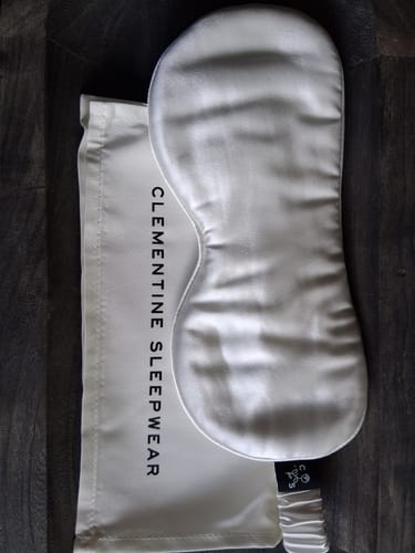 Customer photo review of Organic Silver Ion Silk Sleep Mask
