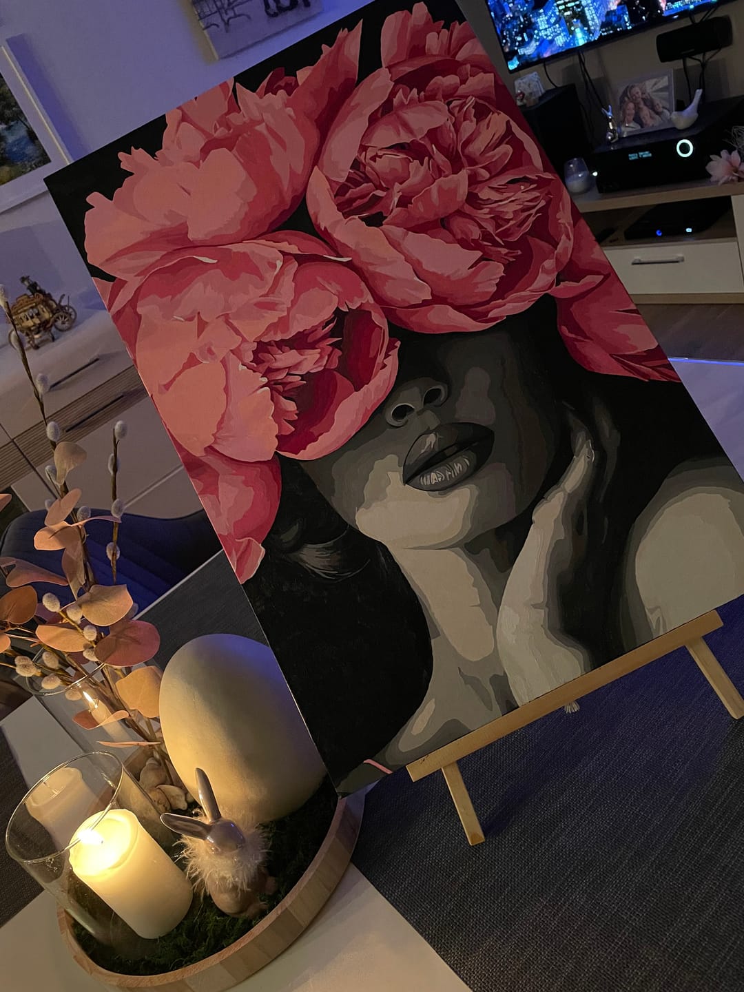 Customer photo review of Malen nach Zahlen - Noir Woman - Premium Painting