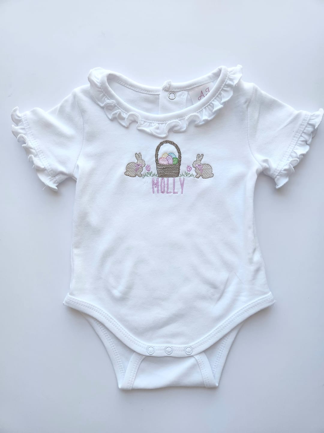 Customer photo review of White Girls Princess Trim Bodysuit