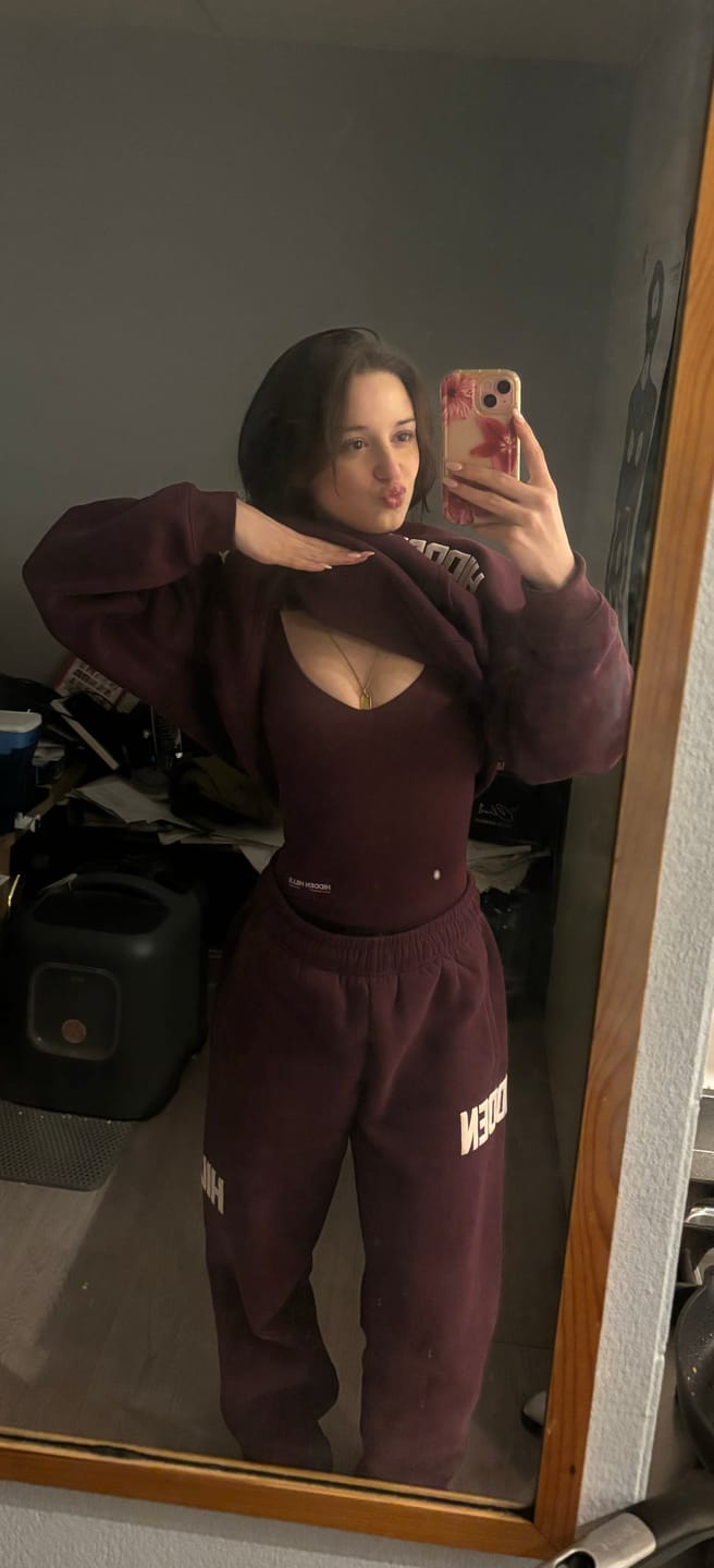 Customer photo review of LABEL BODYSUIT DARK PLUM