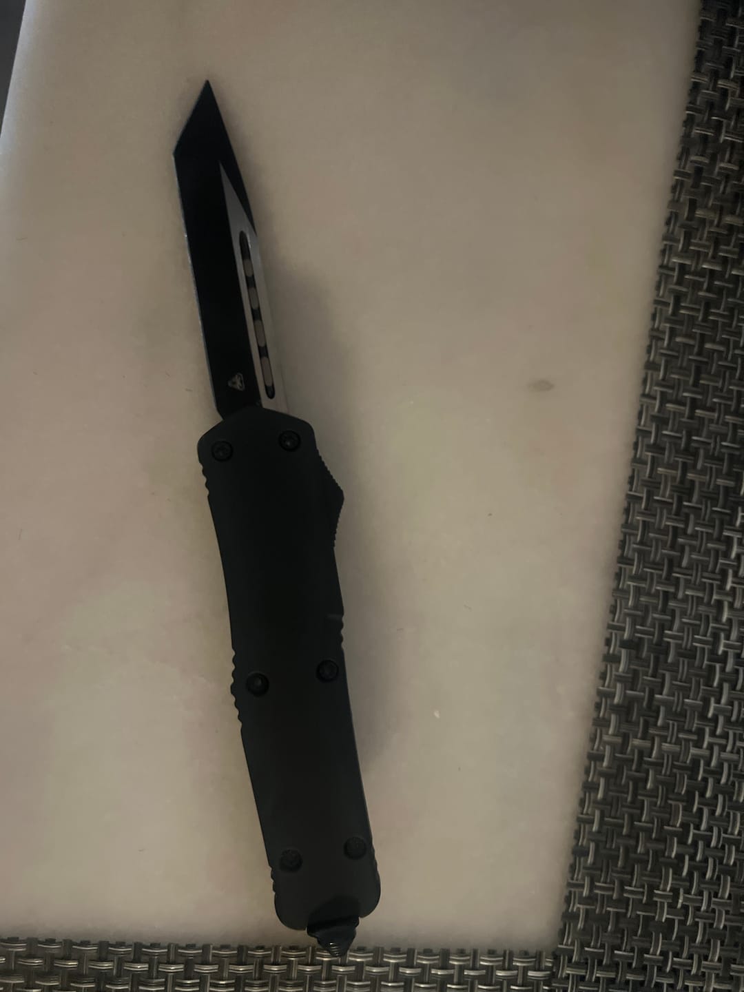 Customer photo review of Black Ghost OTF Knife (Multiple Blade Styles Available)