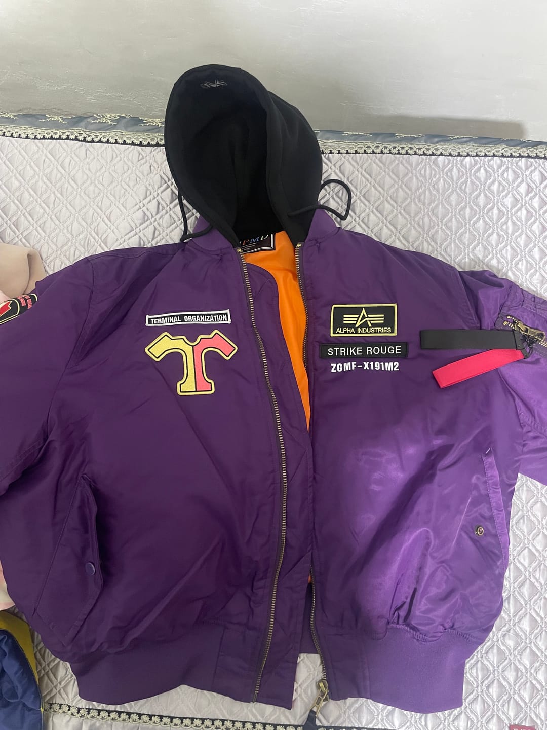 Customer photo review of Mecha Pilot Tribute Bomber Jacket