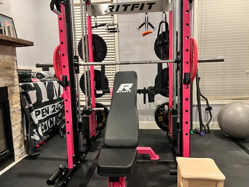 Customer photo review of RitFit Pink M1 PRO Multi-Functional Smith Machine Home Gym Package