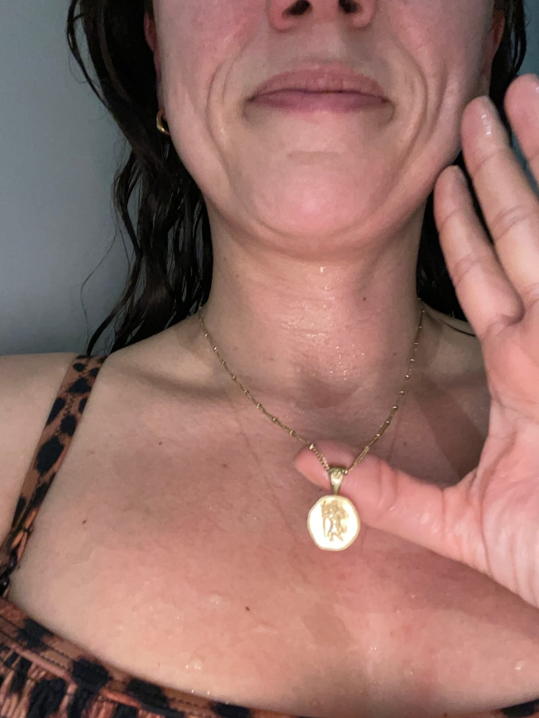 Customer photo review of St. Christopher Necklace - Stay Safe Wherever You Go