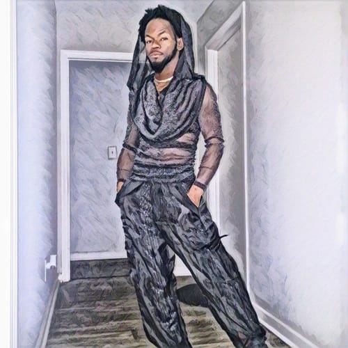 Customer photo review of Mens Shimmer Sheer Hooded Long-Sleeve T-Shirt SKUK84560