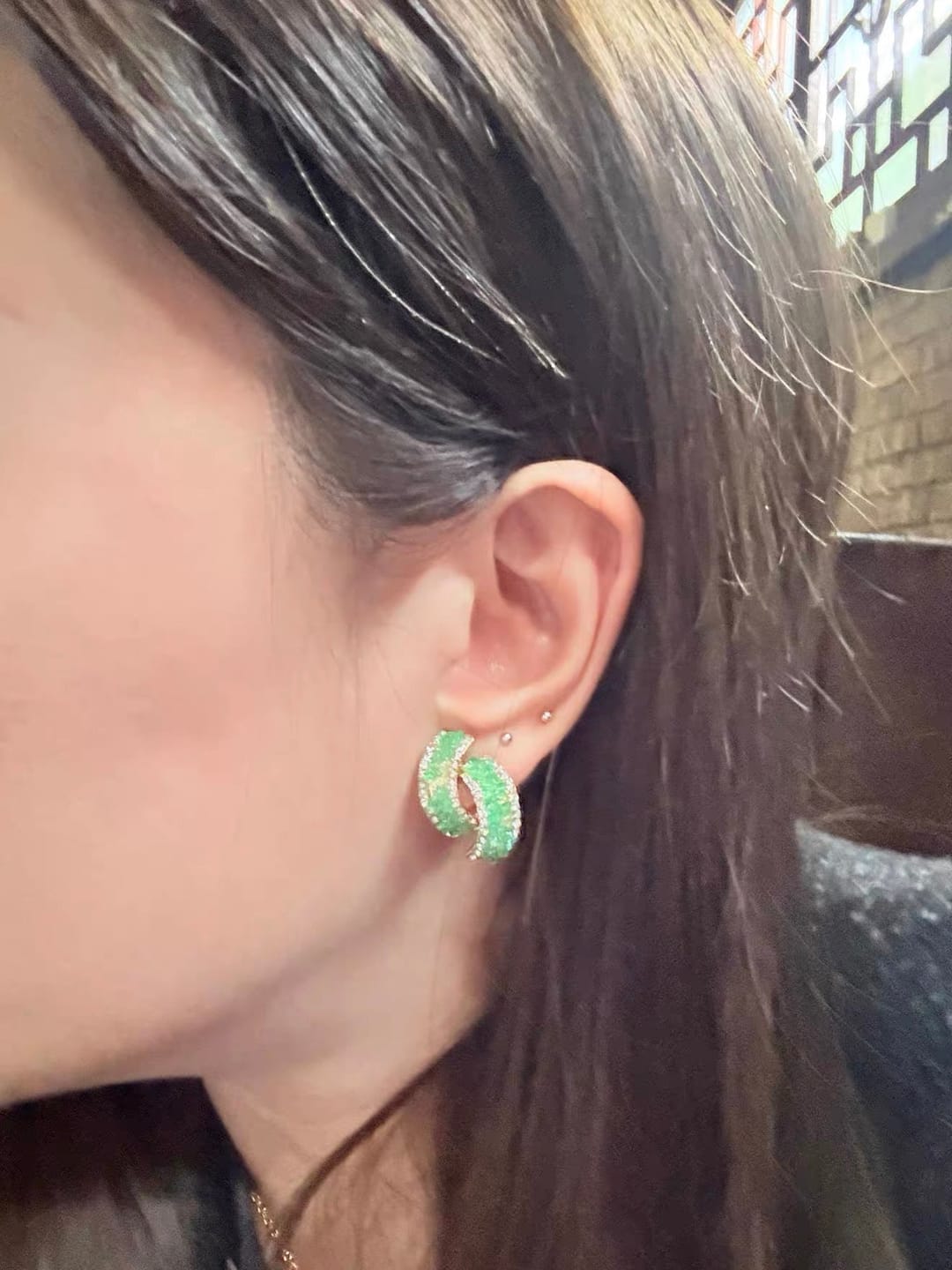 Customer photo review of Aith Earrings