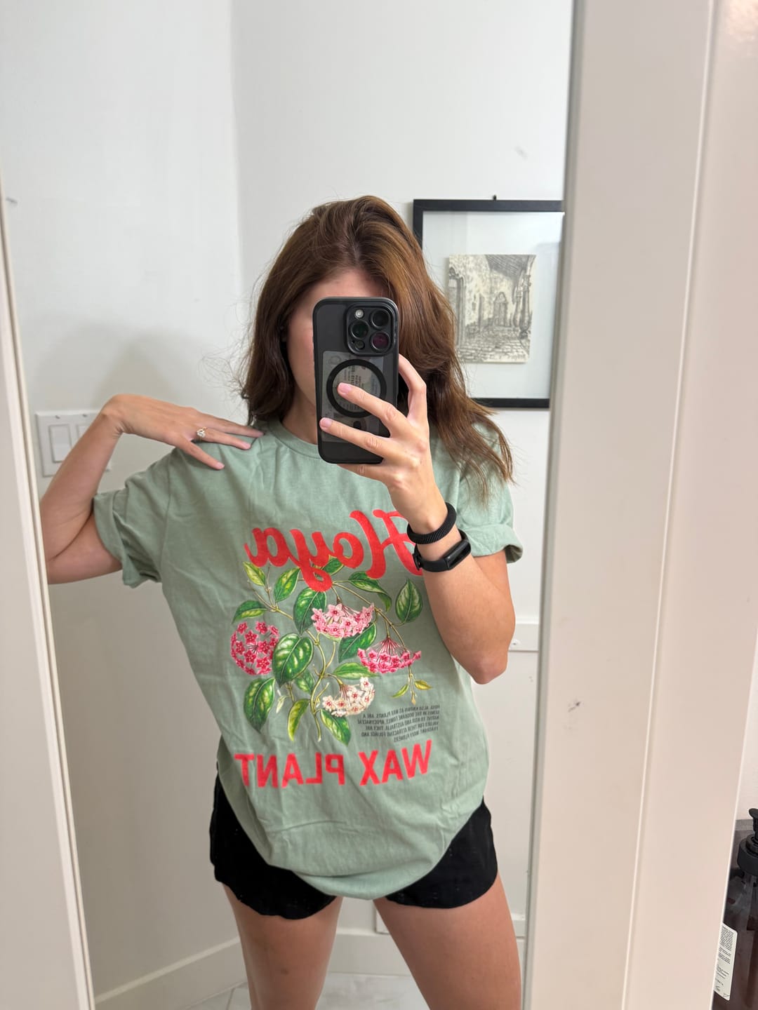Customer photo review of Hoya Wax Plant T-Shirt | Botanical Plant Lover Gift