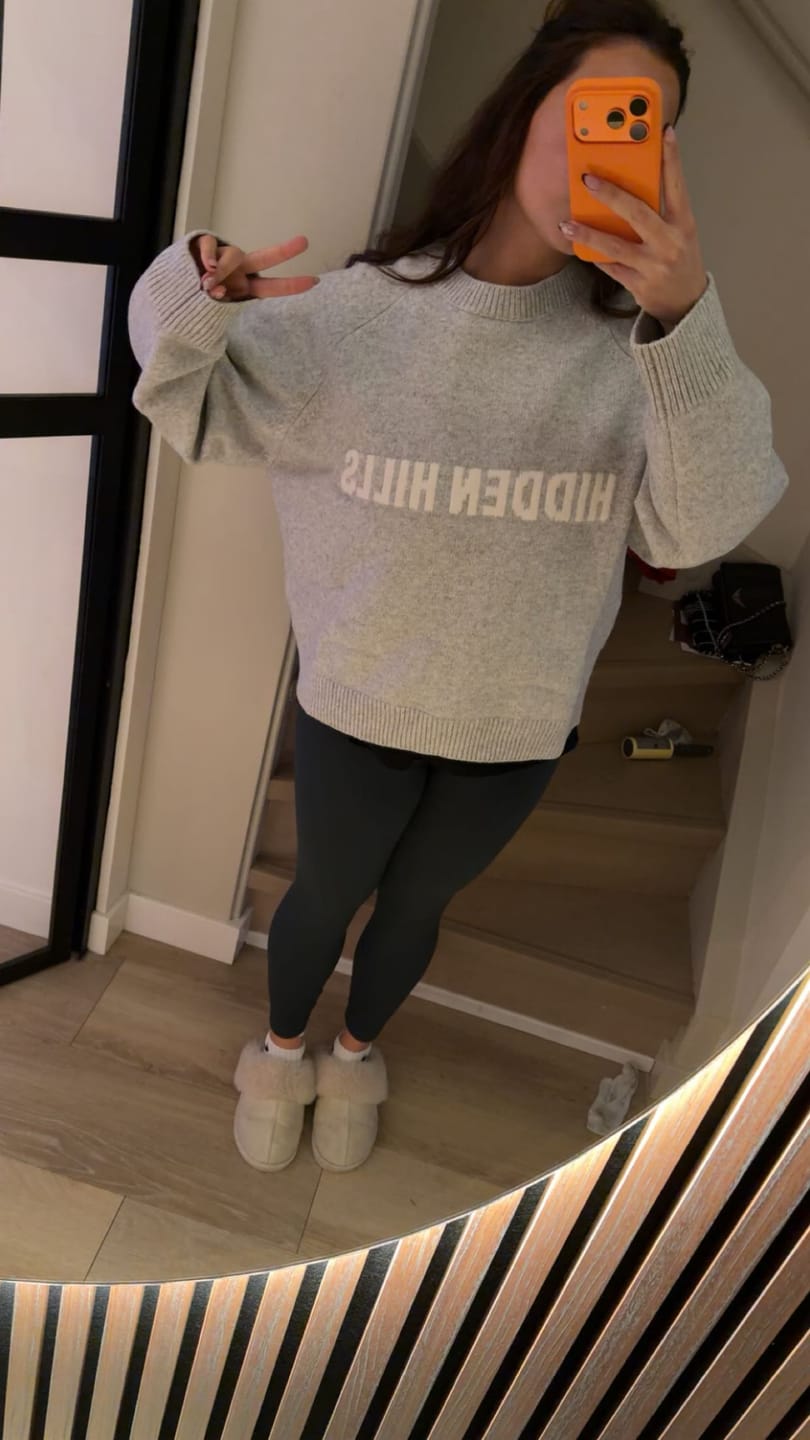 Avis client avec photo sur le PULL EN MAILLE GRIS CLAIR