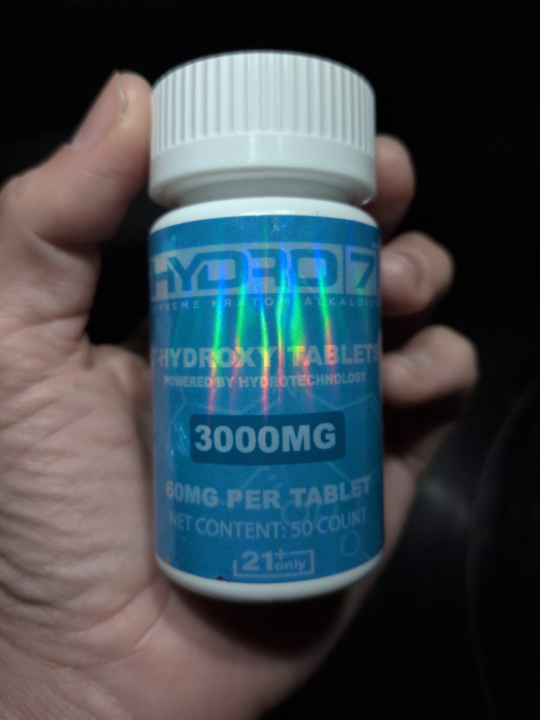 Customer photo review of 7-Hydroxy Tablets - 60MG (50 Count) 3000MG