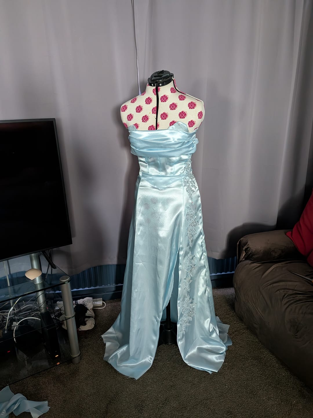 Customer photo review of Liquid Satin Fabric