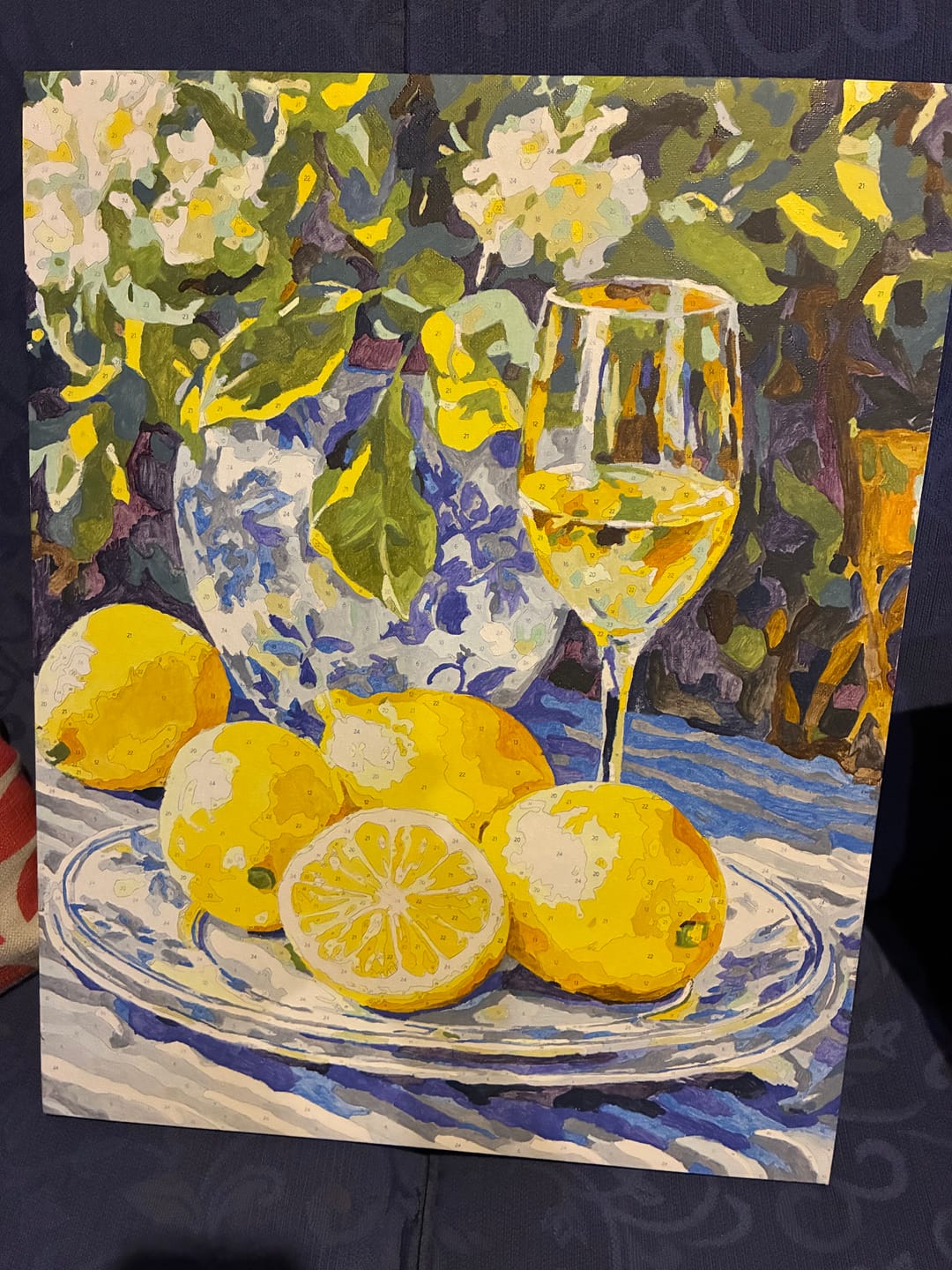 Customer photo review of Lemons and Wine | Paint by Numbers