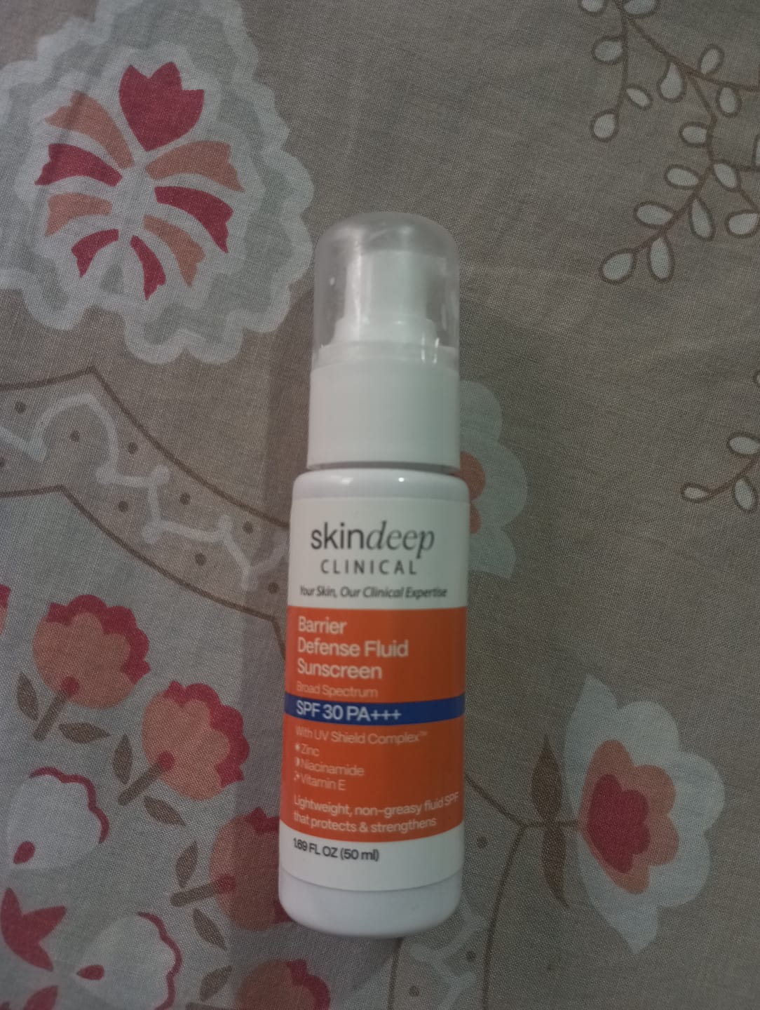Customer photo review of Barrier Defense Fluid Sunscreen
