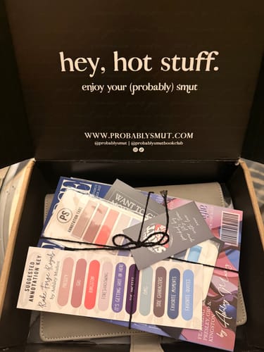 Customer photo review of probably smut book club subscription