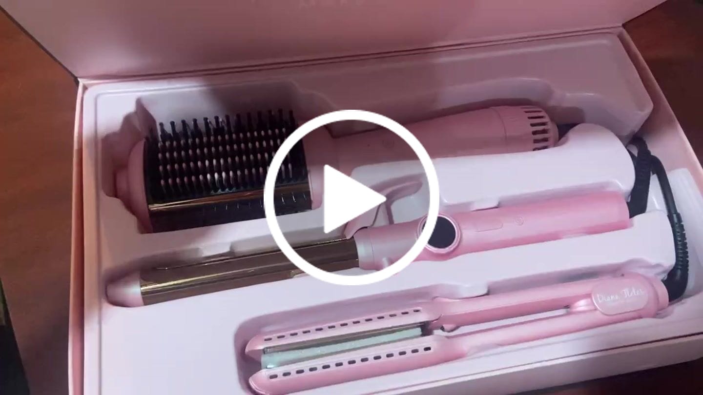 Customer video review of Set 3 en 1 Estilizado Profesional Light Pink