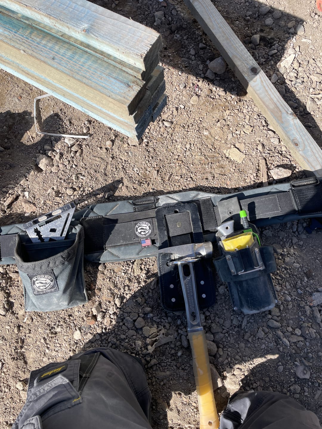 Customer photo review of Badger Toolbelts | Belt Gunmetal Grey