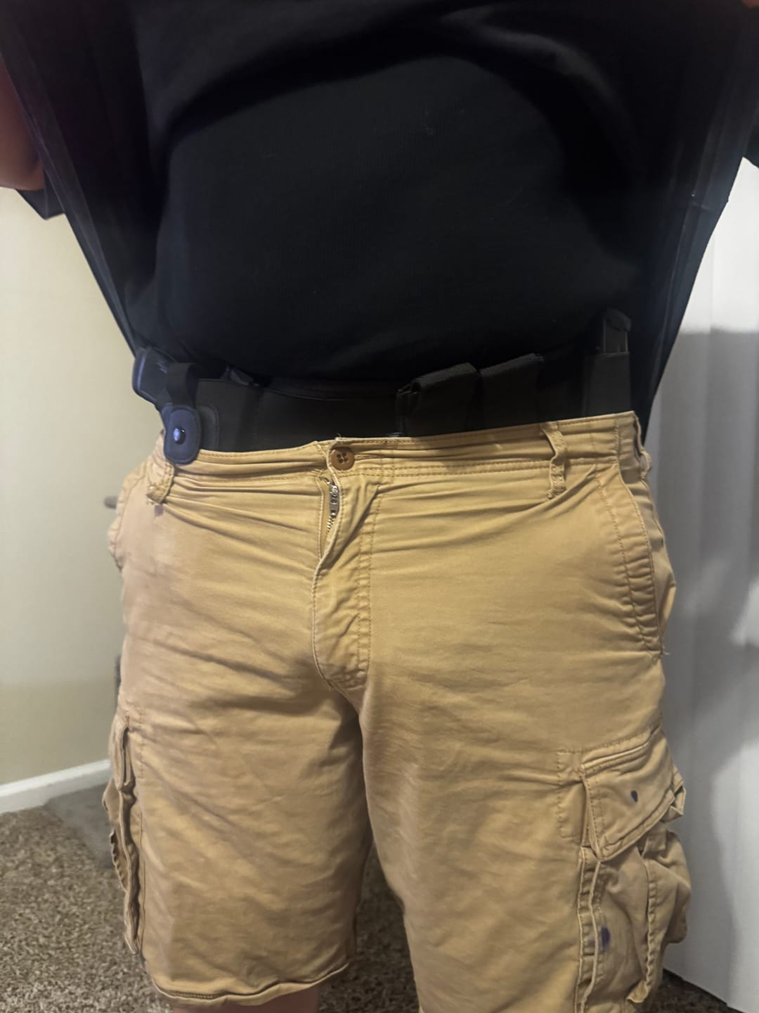 Customer photo review of BravoBelt Laser Fit Edition - Belly Band Holster for Concealed Carry | Compatible with Red Dot, Lasers & Tactical TLR Light Systems -Unisex (Black)