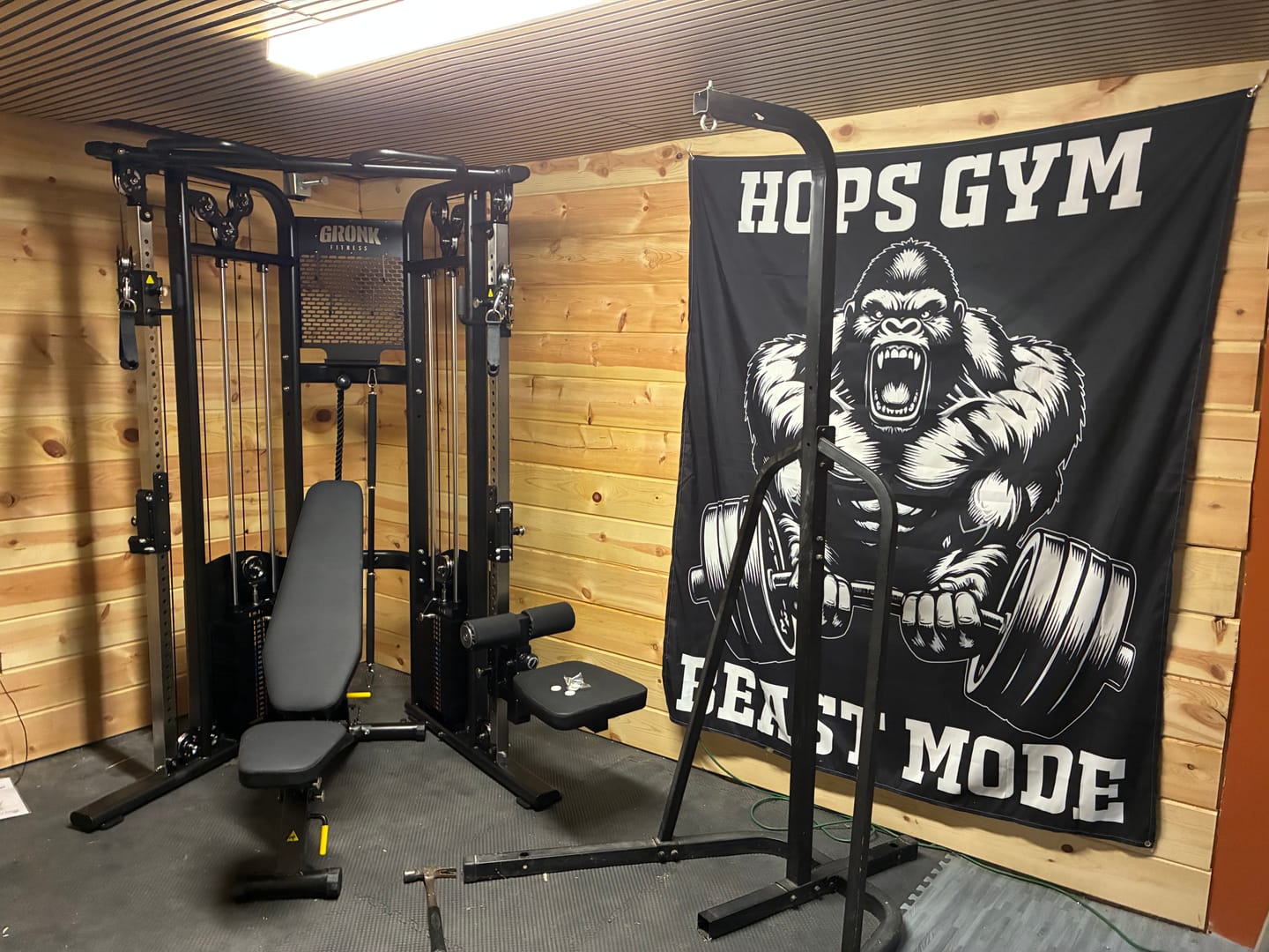 Customer photo review of Personalized Gym Flag Gorilla Beast Mode 11343