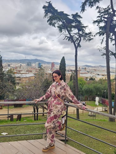 Customer photo review of Σετ τζάκετ και παντελόνι  με λουλούδια Lumina