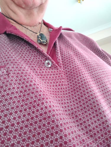 Customer photo review of Serenity Relic: Amethyst Stress Relief Pendant