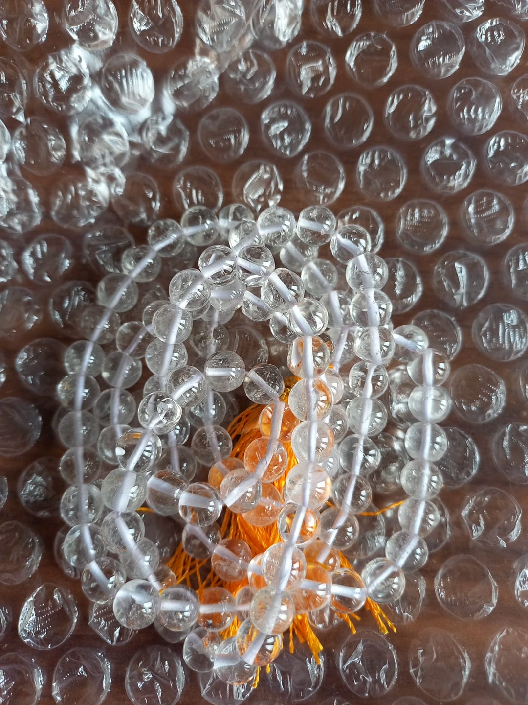Customer photo review of Original Sphatik Crystal Mala 6 - 7mm Crystal Beads