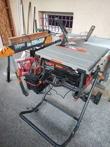 Customer photo review of Scie sur table Evolution R255TBL+ 255mm 1800W avec lame multi-matériaux TCT+ Support roulant pliable