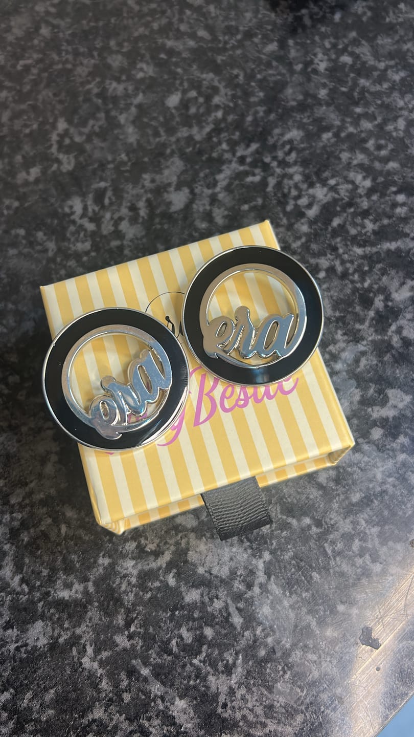 Customer photo review of Silver Diva Earrings