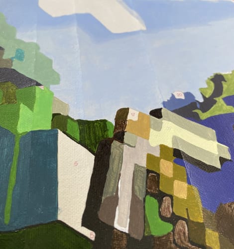 Customer photo review of Custom Paint By Numbers - Turn Trip Memory into Art