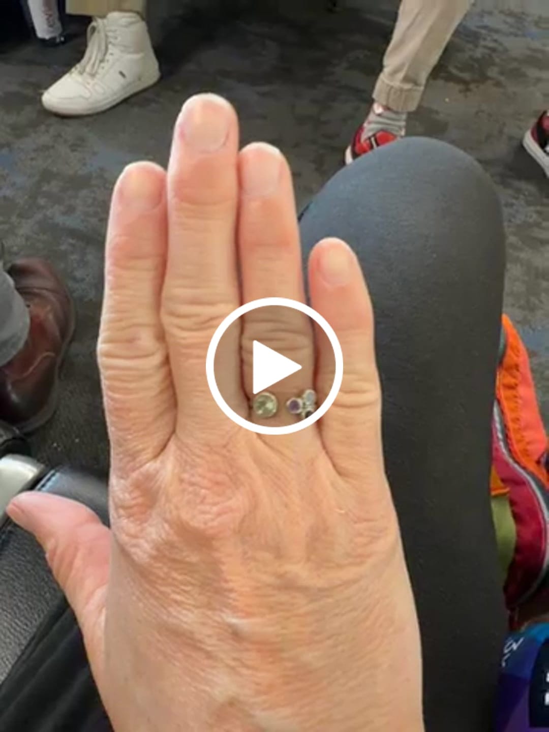 Customer video review of Birthstone Cluster Adjustable Ring - Mom of Three Kids