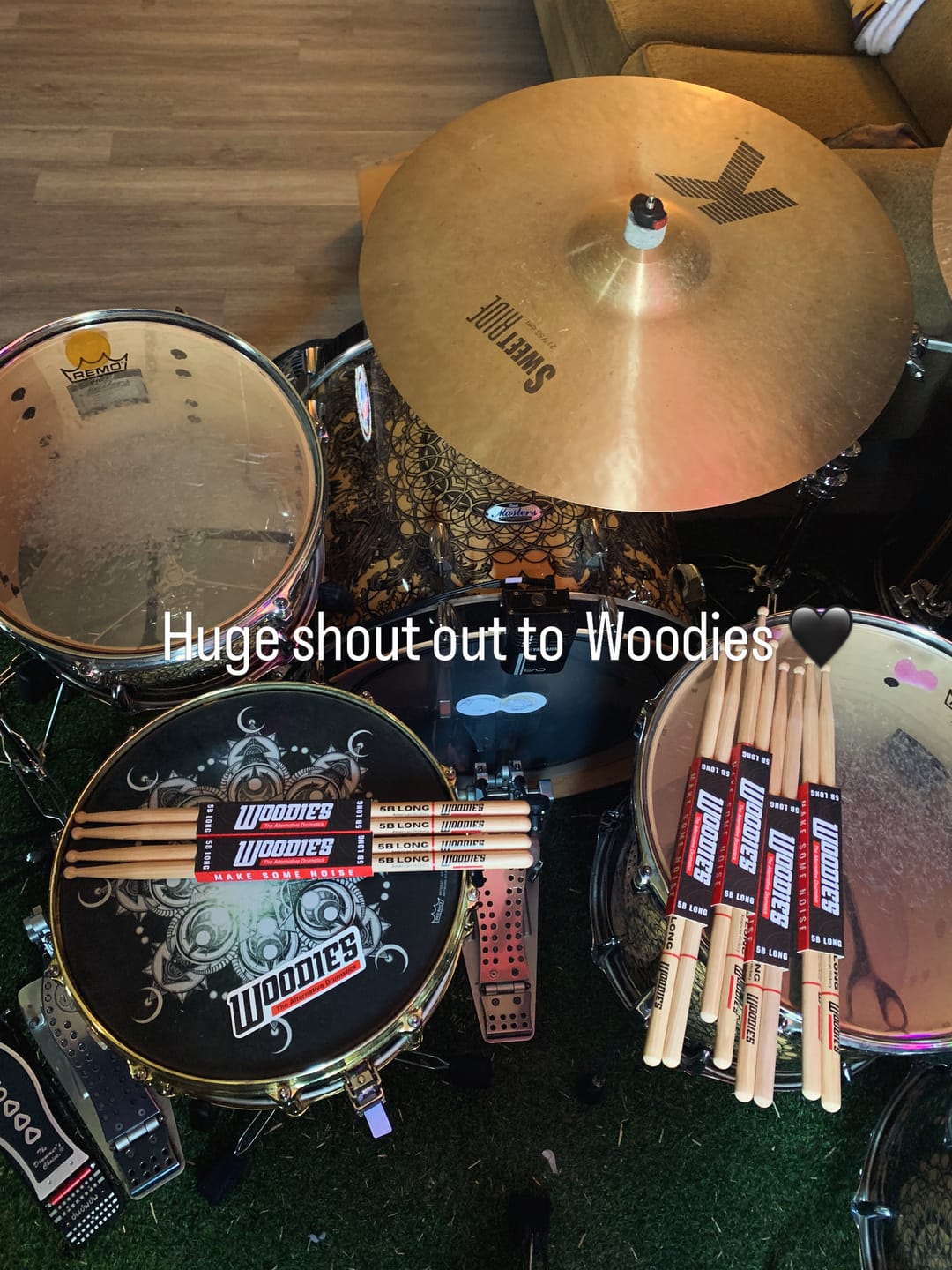 Customer photo review of American Hickory 5B Long Drumsticks