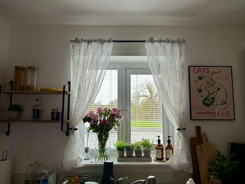 Customer photo review of Set of 2 Amber Glass Bottles (Black Plastic Pump) & Bamboo Tray