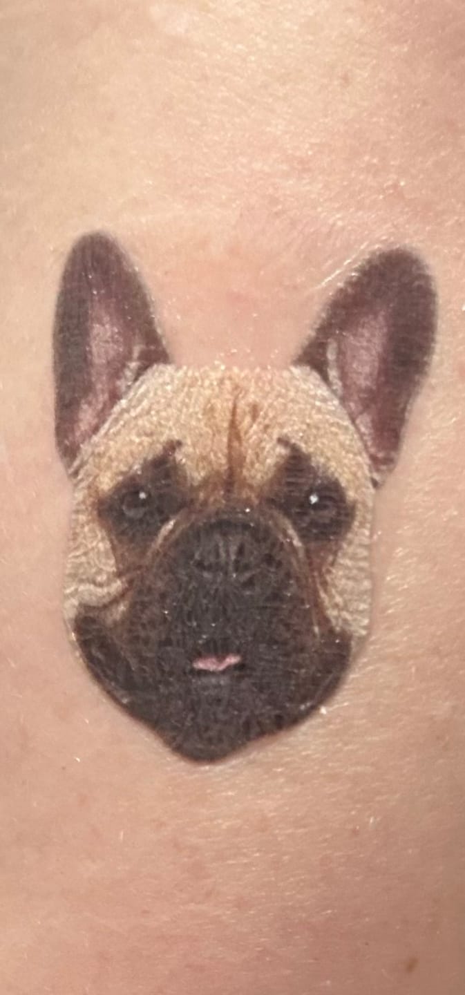 Customer photo review of Custom Photo Dog Face Cut-Out