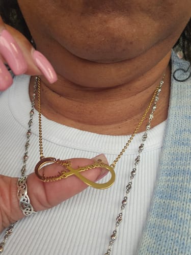 Customer photo review of Infinity Name Necklace