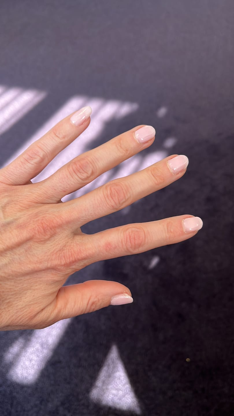 Customer photo review of Crystal White Dipping Powder