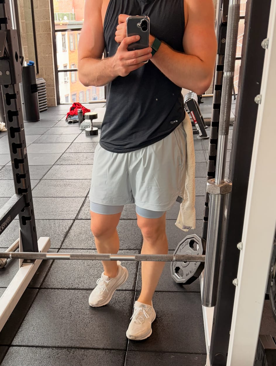 Customer photo review of Core Hybrid Liner Shorts 5" Inseam
