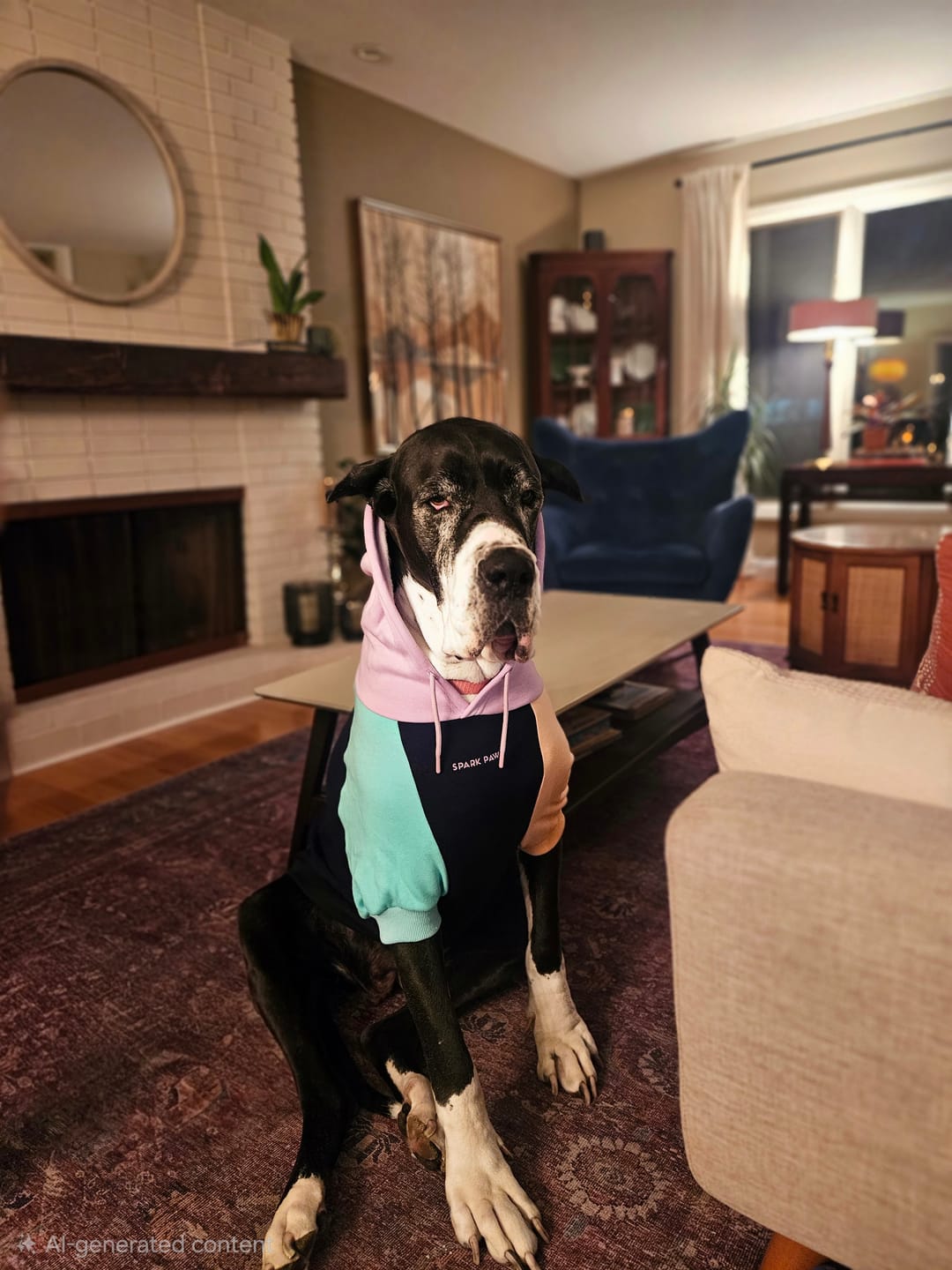 Customer photo review of Cyber Punk Dog Hoodie