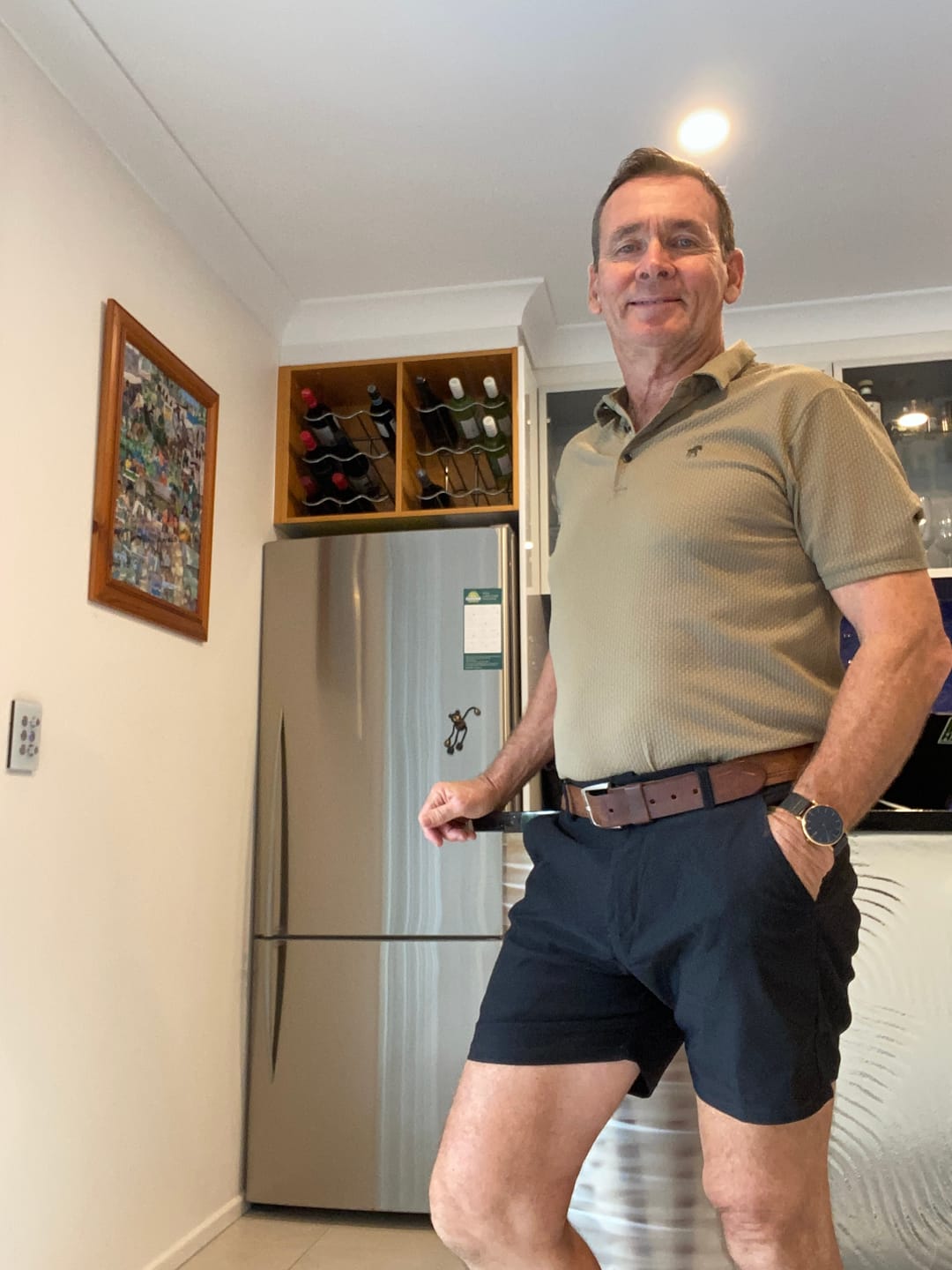 Customer photo review of Ultra-Stretch 3" Chino Shorts - Navy