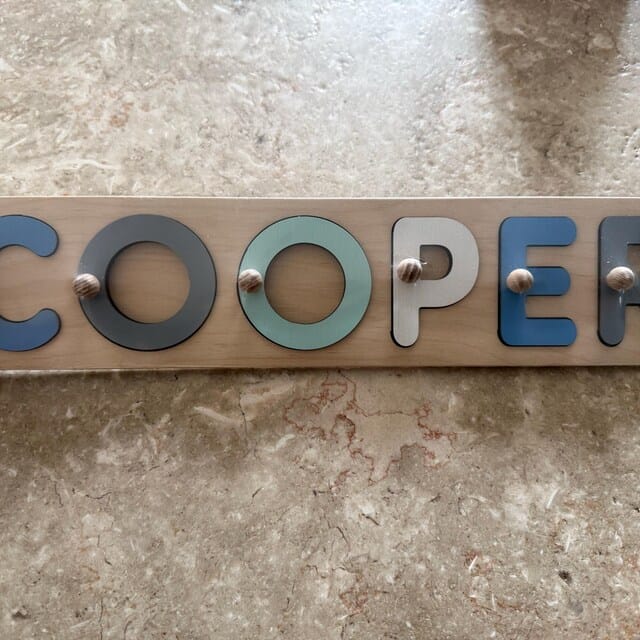 Customer photo review of Personalized Wooden Name Puzzle