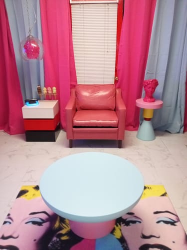Customer photo review of Pastel Round Coffee Table