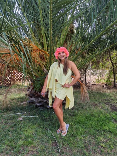 Customer photo review of SET PAREOS SALIDA DE BAÑO AMARILLO