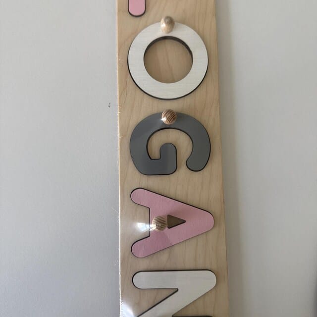 Customer photo review of Personalized Wooden Name Puzzle