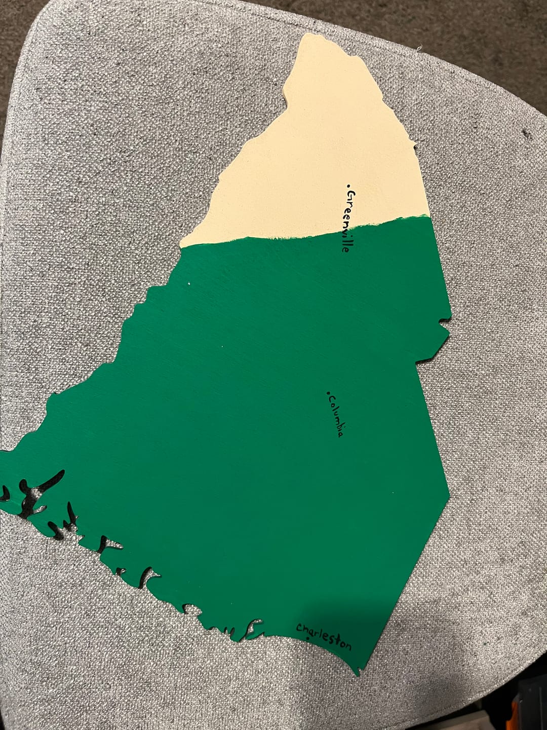 Customer photo review of Unfinished Wood South Carolina Shape - State - Craft - up to 46" DIY