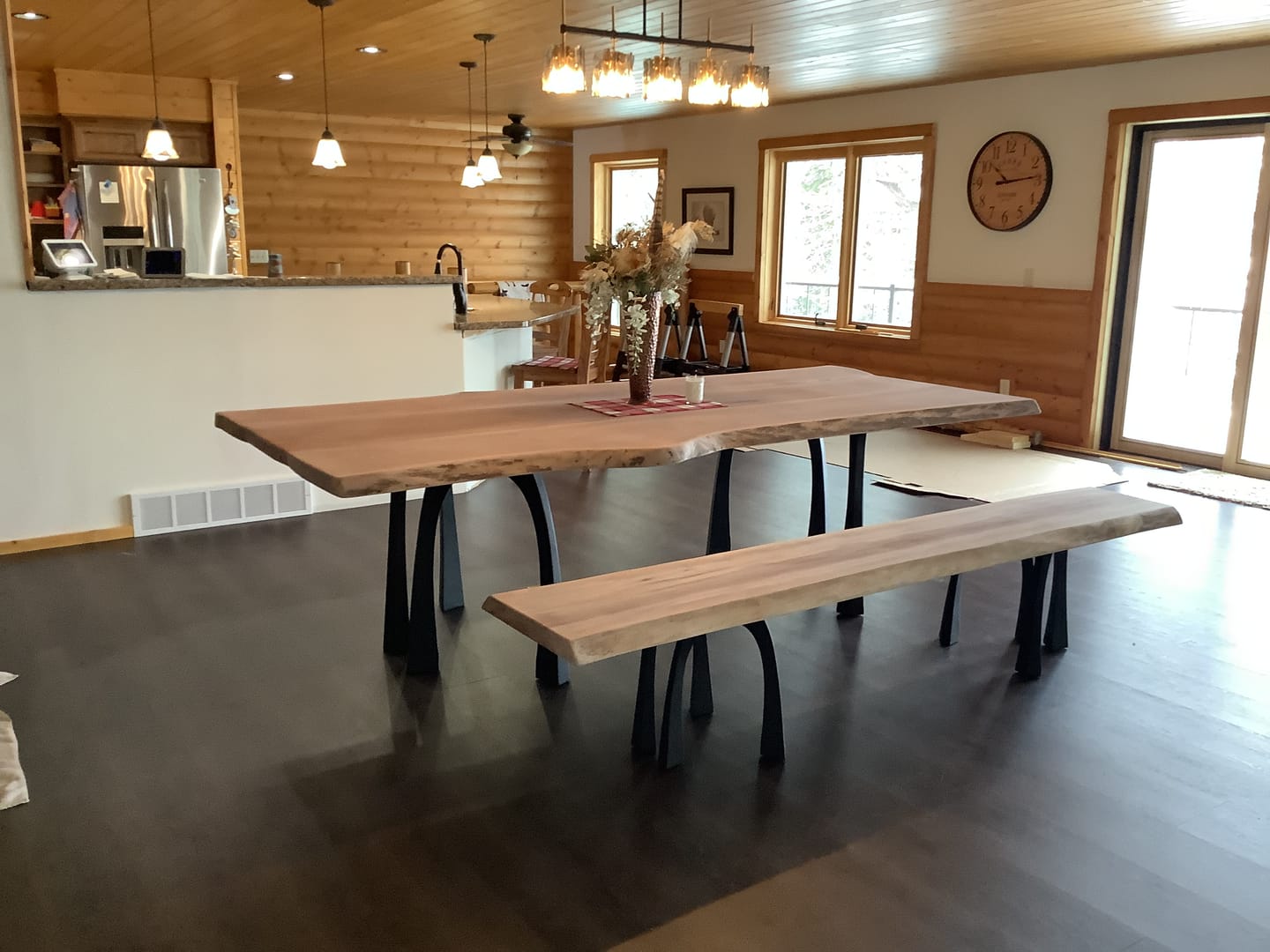 Customer photo review of Furniture Legs 419 Nura 28" H Metal Modern Dining Table Legs