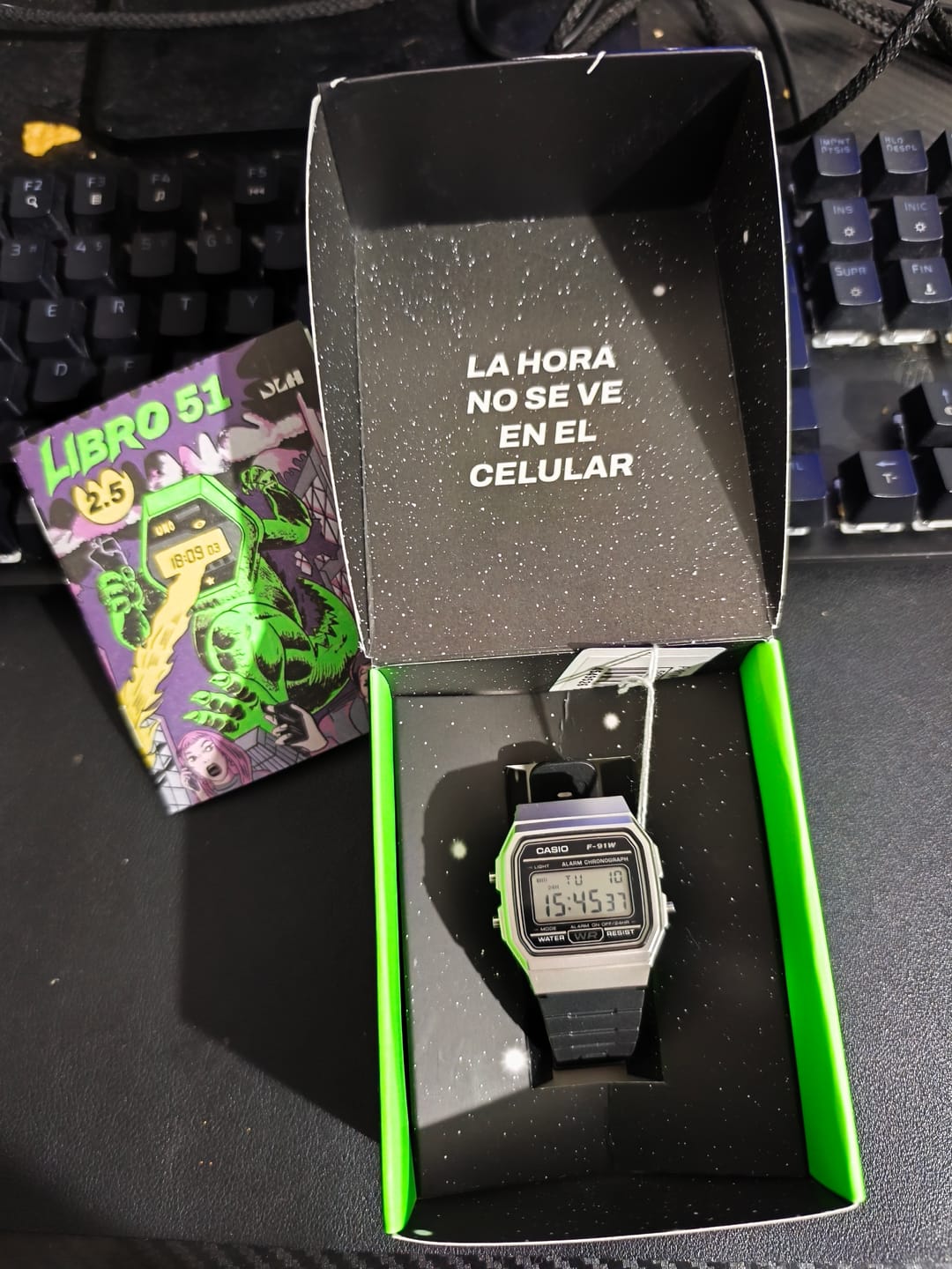 Customer photo review of Reloj Casio Vintage F-91WM-7ADF Plateado/Negro