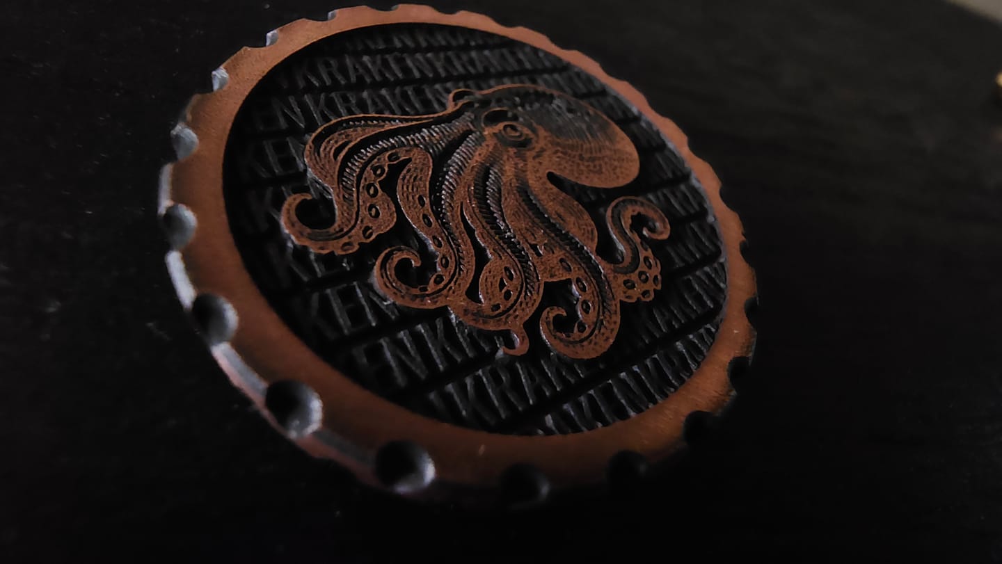 Customer photo review of The Octopus Coin — Copper
