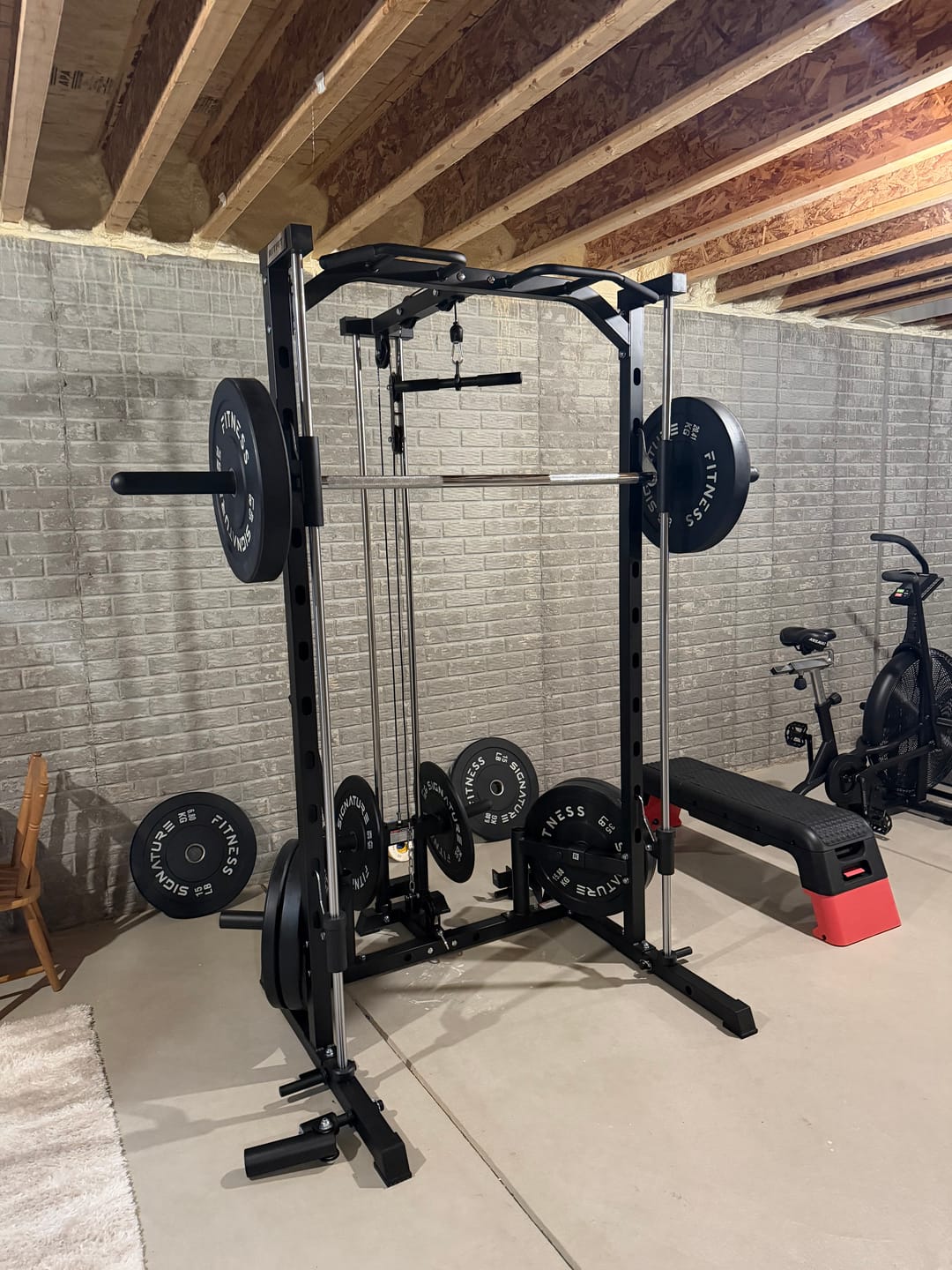 Customer photo review of RitFit PSR05 2.0 Multifunctional Smith Machine Power Rack with LAT-Pull Down System
