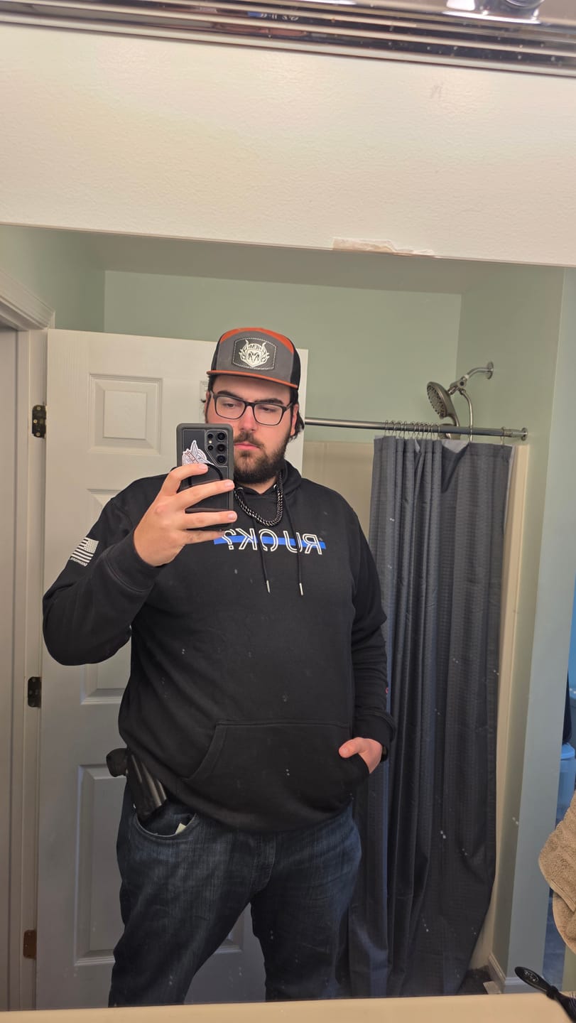 Customer photo review of Stigma-Breaking Hoodie- Blue Line