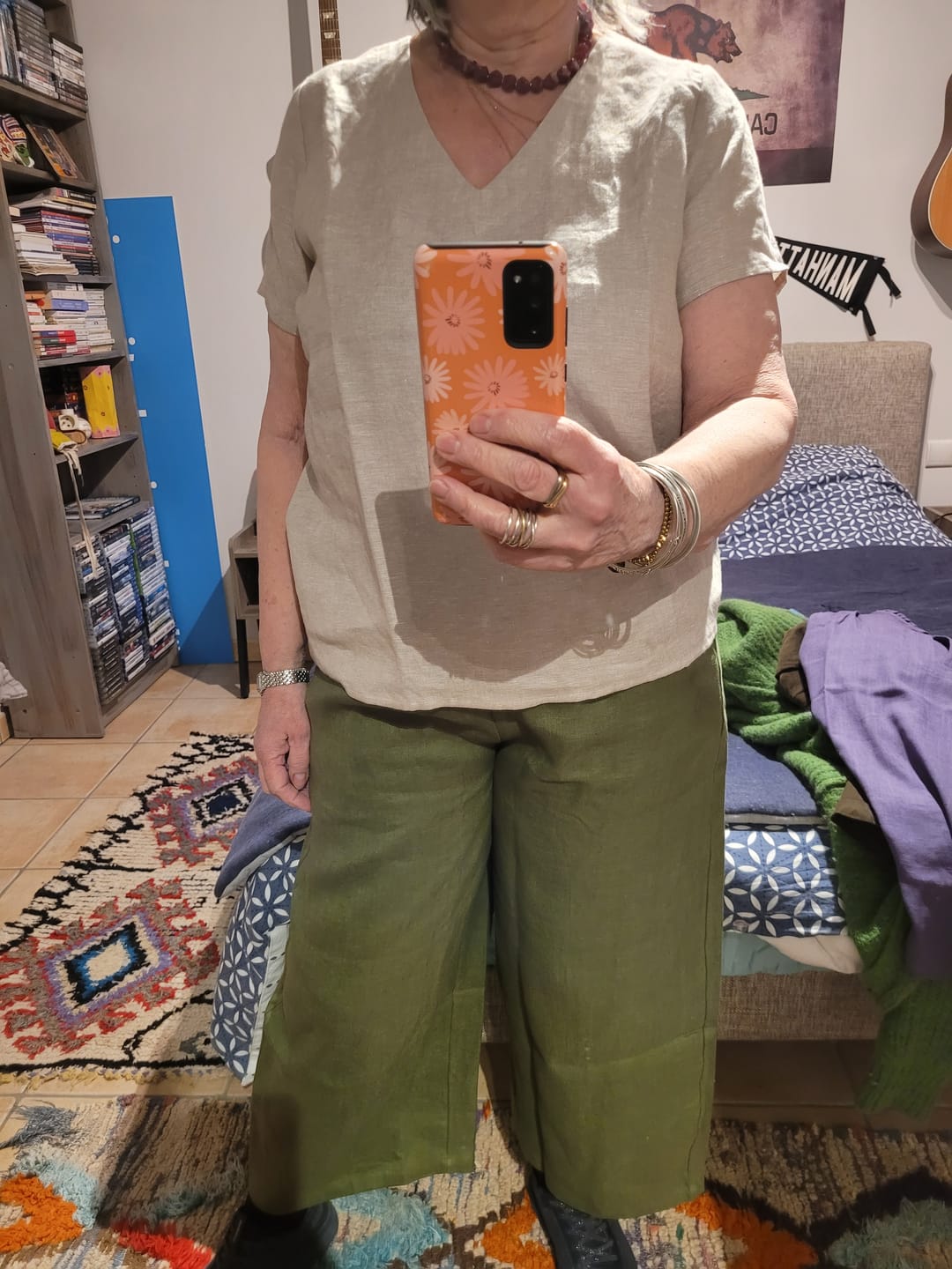 Customer photo review of Blouse Nila - Lin chiné ficelle