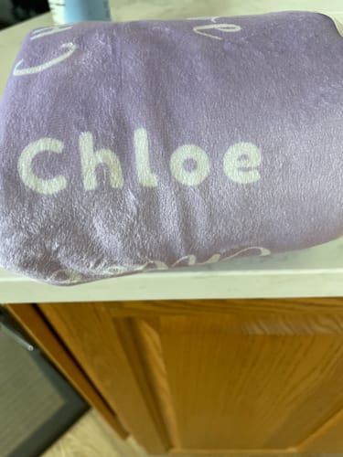 Customer photo review of Create - Name Blanket