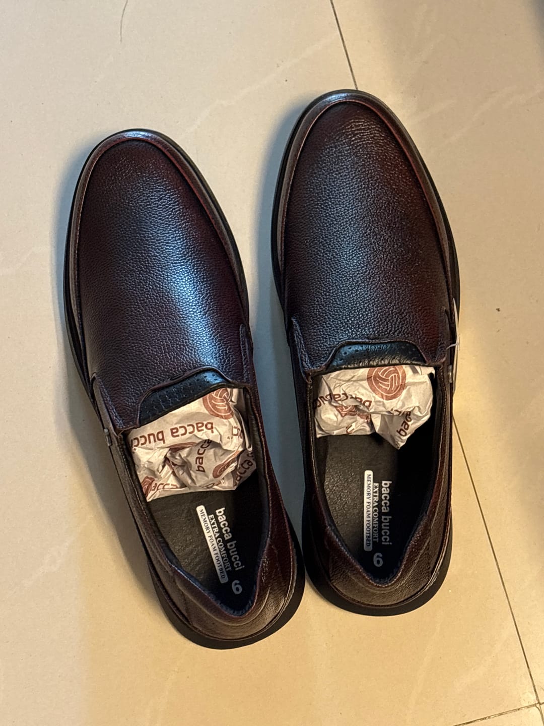 Customer photo review of Bacca Bucci Leather Office Slip-ons Formal Shoes | UK- 06 to 14