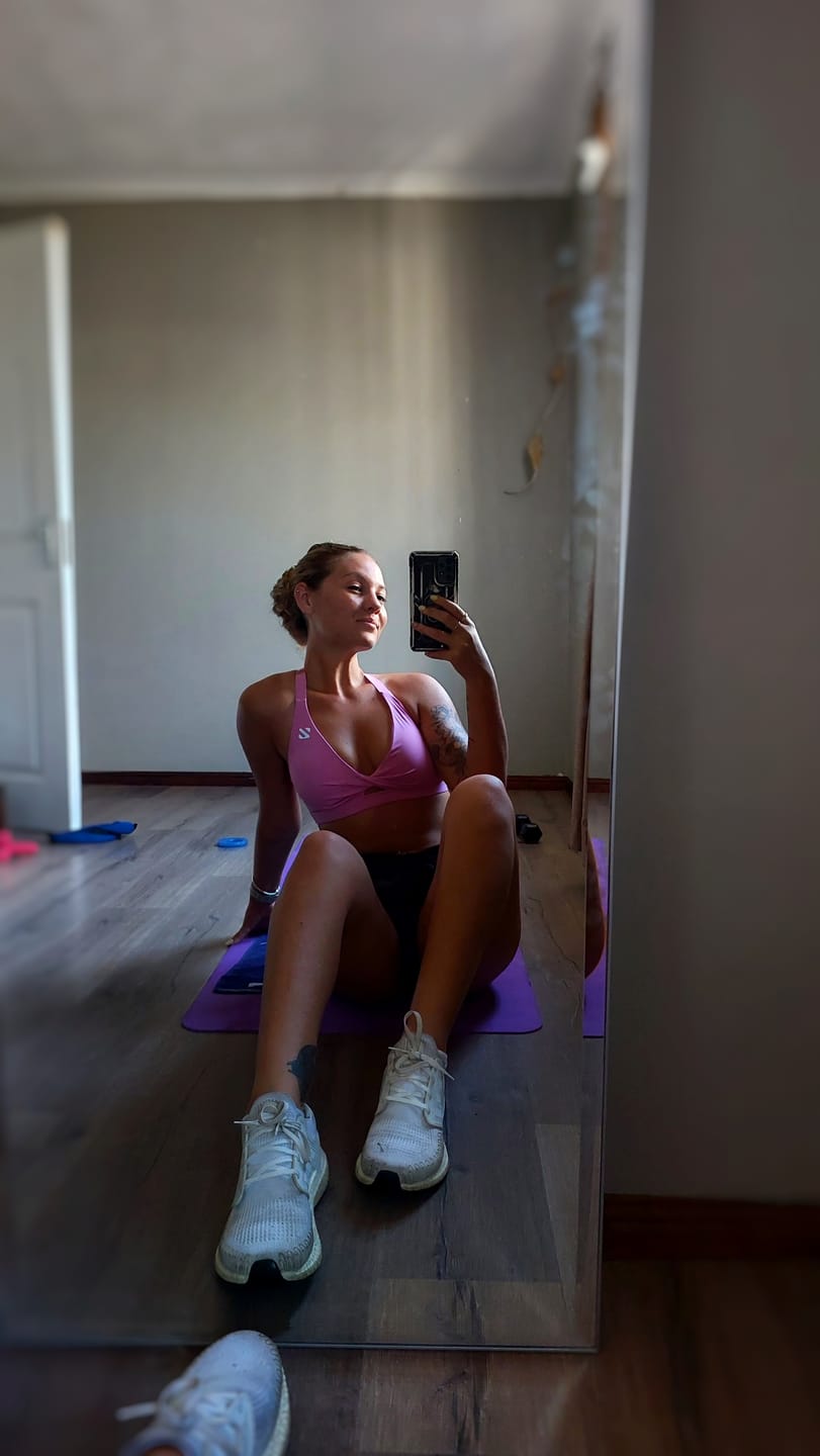 Customer photo review of Adjustable Strap Sports Bra
